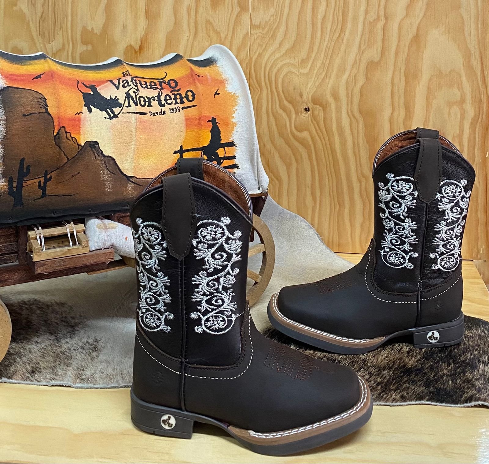 BOTA GUERERO NIÑA 501 RAMEADO CHOCO 1