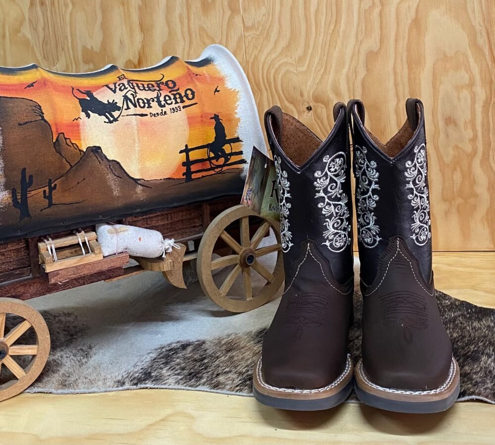 Bota Guerrero Niña 501 Rameado Choco - Imagen 2