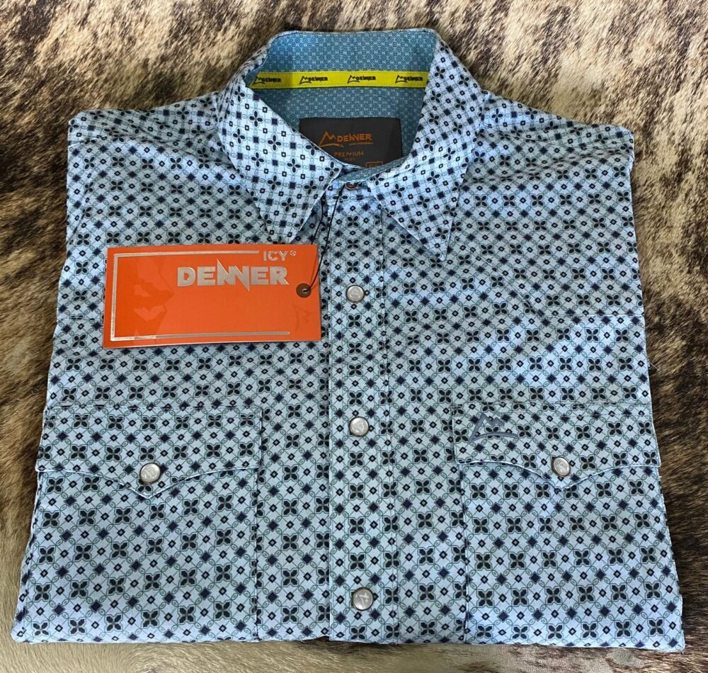 Camisa Caballero Denver Mosaico Azul - Imagen 4