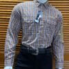 Camisa Caballero Wrangler W. S. Cuadrada Camel Letras