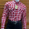 Camisa Caballero Wrangler Painted Desert Cuadros Rojo-Blanco