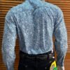 Camisa Caballero Wrangler Retro Franela Estampado Azul - Imagen 3