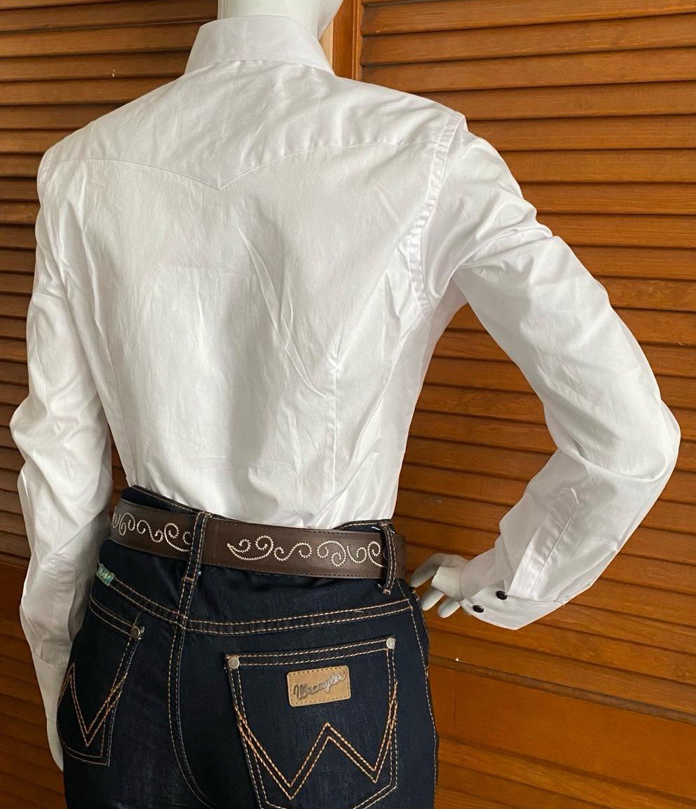 Camisa Dama Denver Lisa Blanca Vaquero Norteno