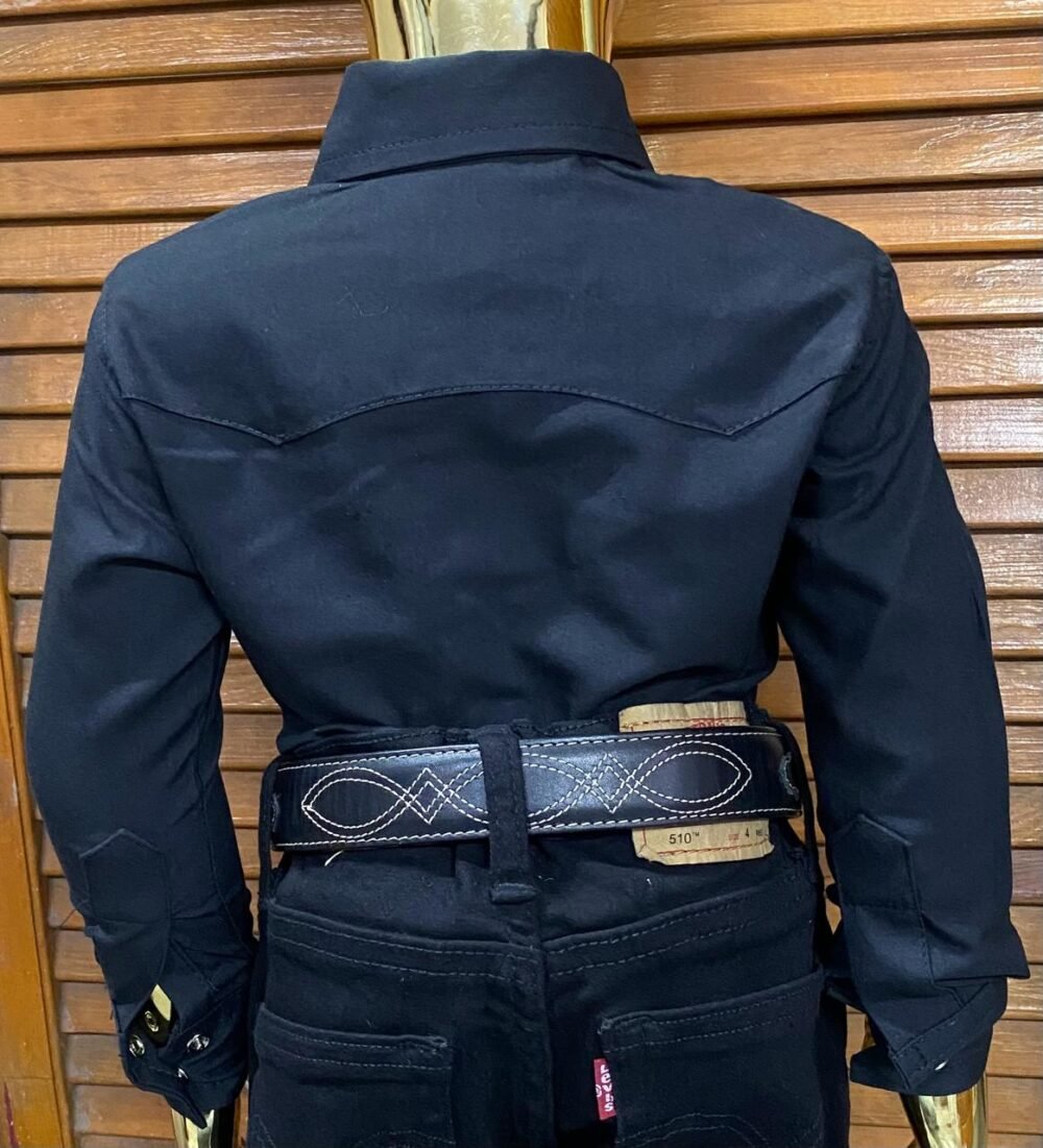 Camisa Niño Old West Lisa Negra - Imagen 3
