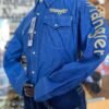 Camisa Niño Wrangler Azul Letras