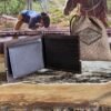 Cartera Corta Cafe Detalle Camel Tombstone - Imagen 4
