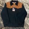 Chamarra Caballero Denver Lona Negra con Camel