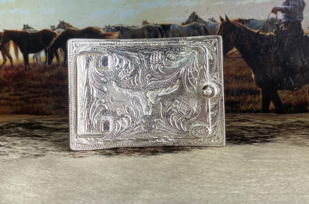 Hebilla Caballero Rectangular Plata Cala con Jinete - Imagen 3