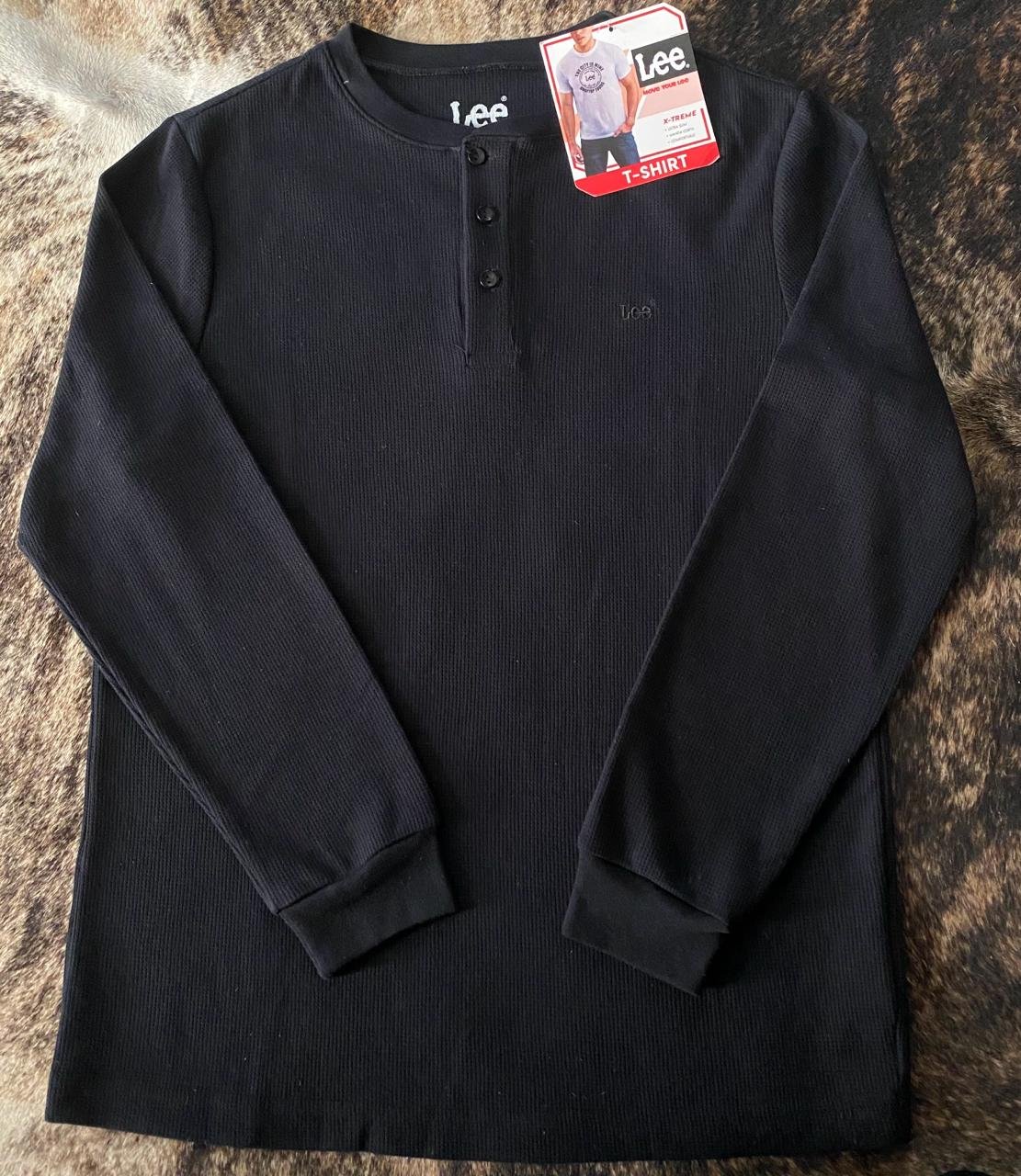 PLAYERA CABALLERO LEE TERMICA NEGRA 1