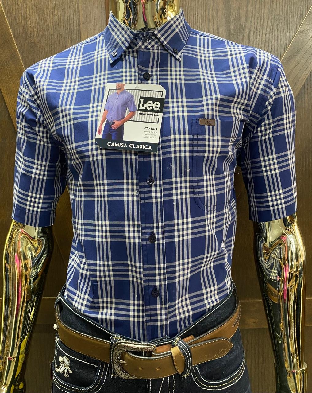 CAMISA CABALLERO LEE CUADRADA AZUL MARINO 1