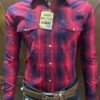 Camisa Caballero Wrangler P.D. Cuadrada Roja-Azul Marino