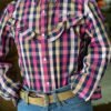Camisa Niña Wrangler Cuadros Rosa