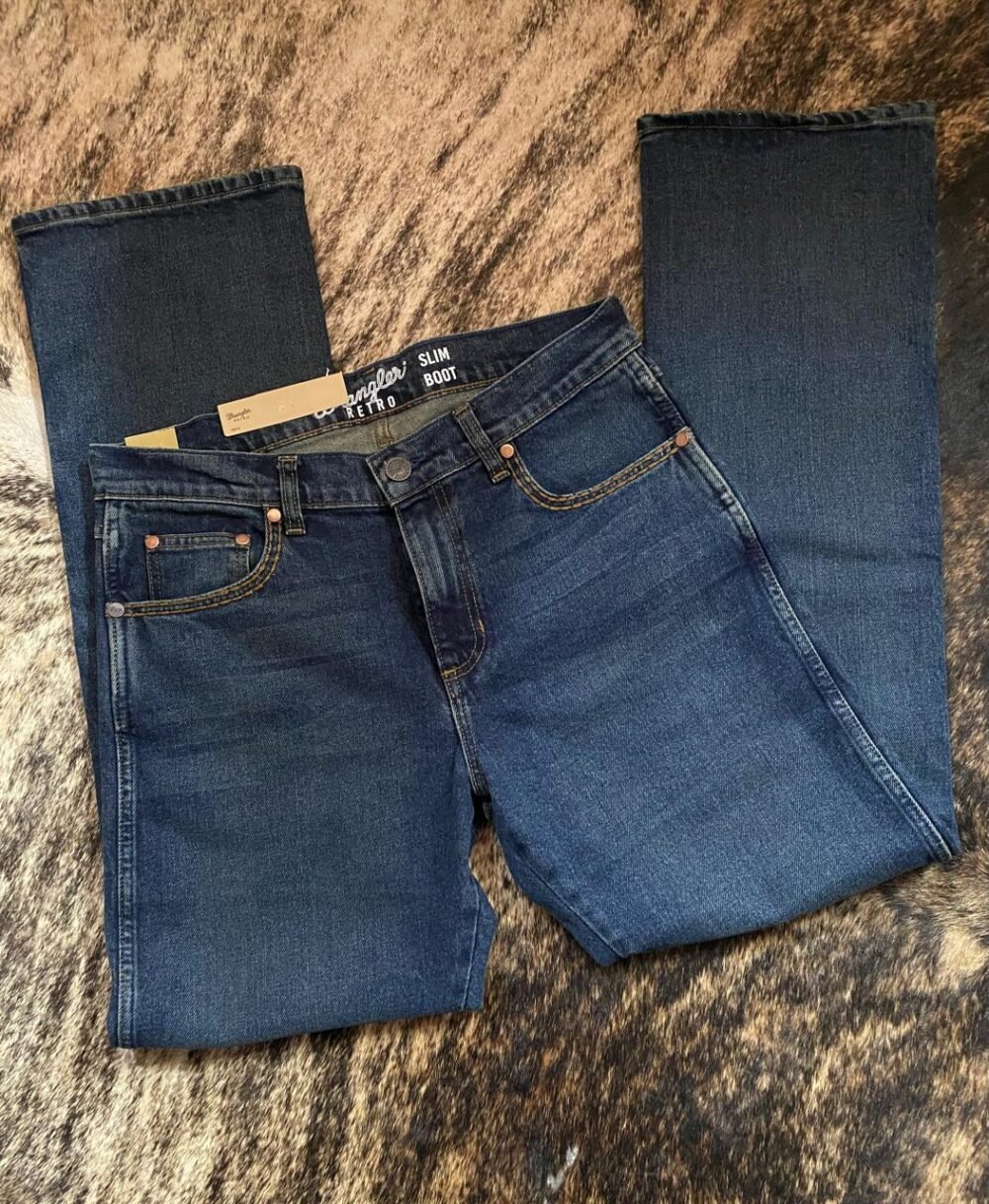 Pantalón Caballero Wrangler Retro Slim Boot Indigo - Imagen 3