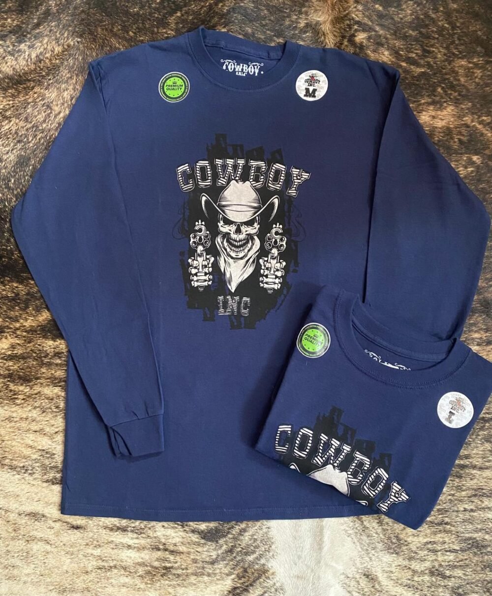 Playera Caballero Wrangler Cowboy Azul Marino