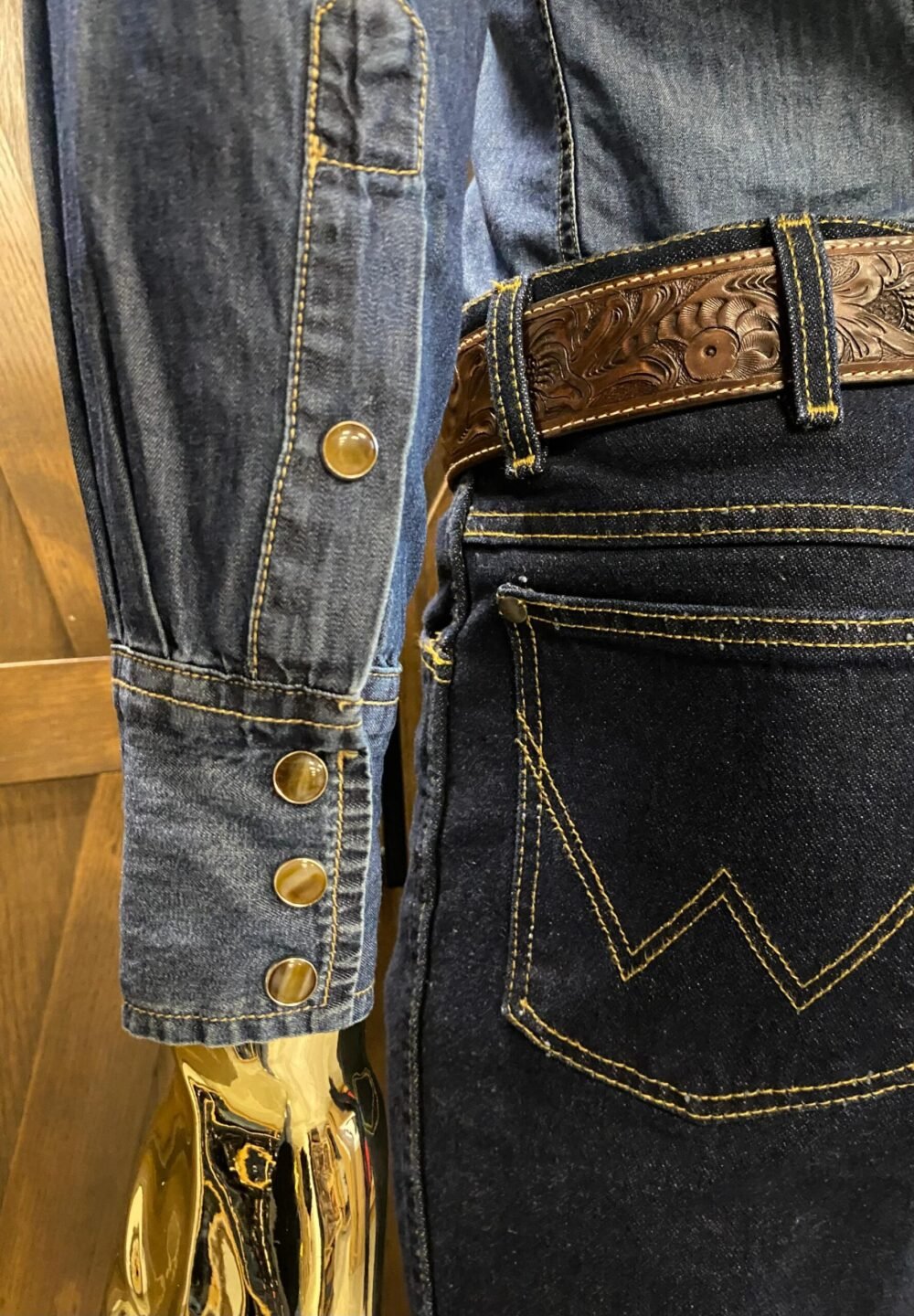 Camisa Caballero Wrangler W. S. Índigo - Imagen 4
