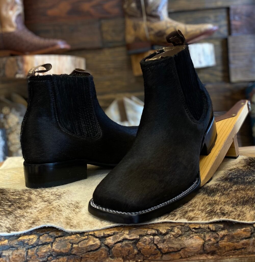 BOTIN CABALLERO VAQUERO PELO DE VACA