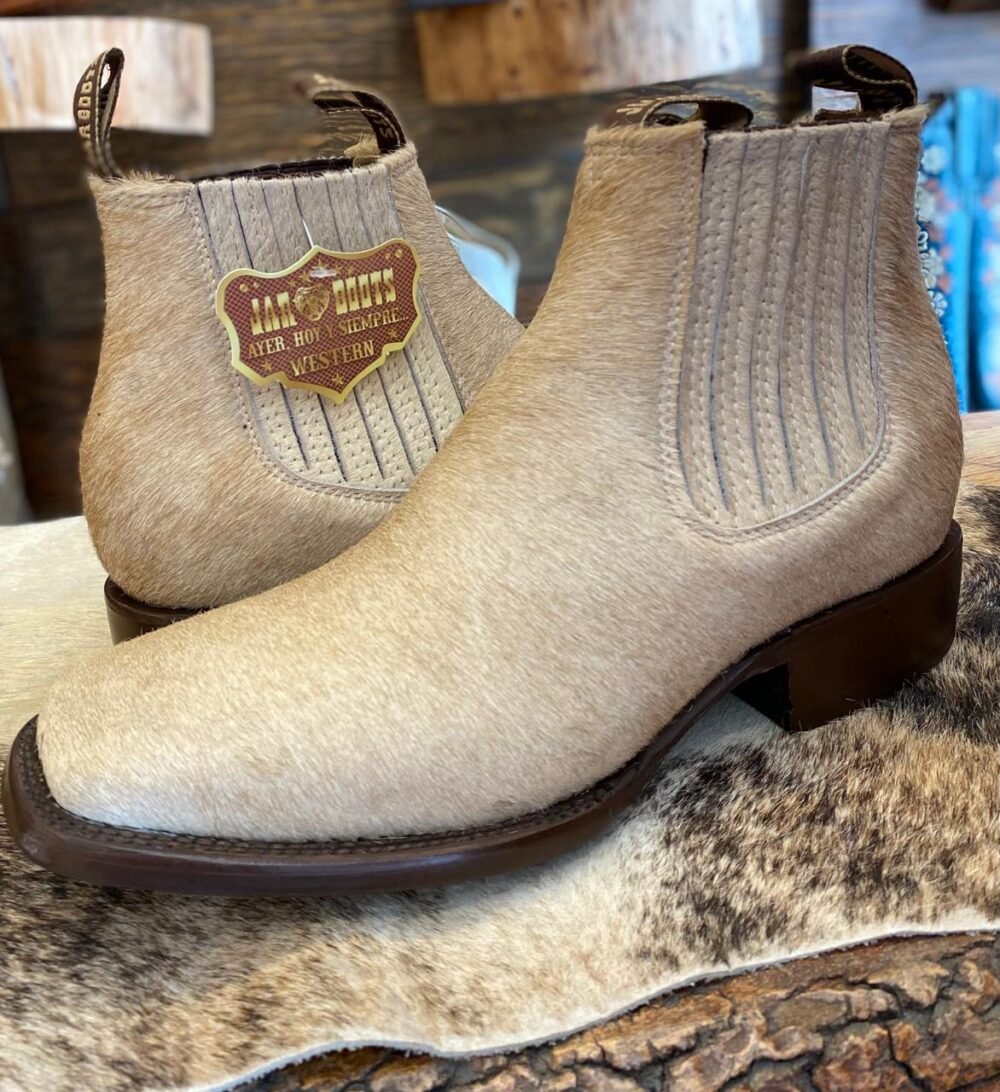 BOTIN CABALLERO VAQUERO PELO DE VACA - Imagen 3